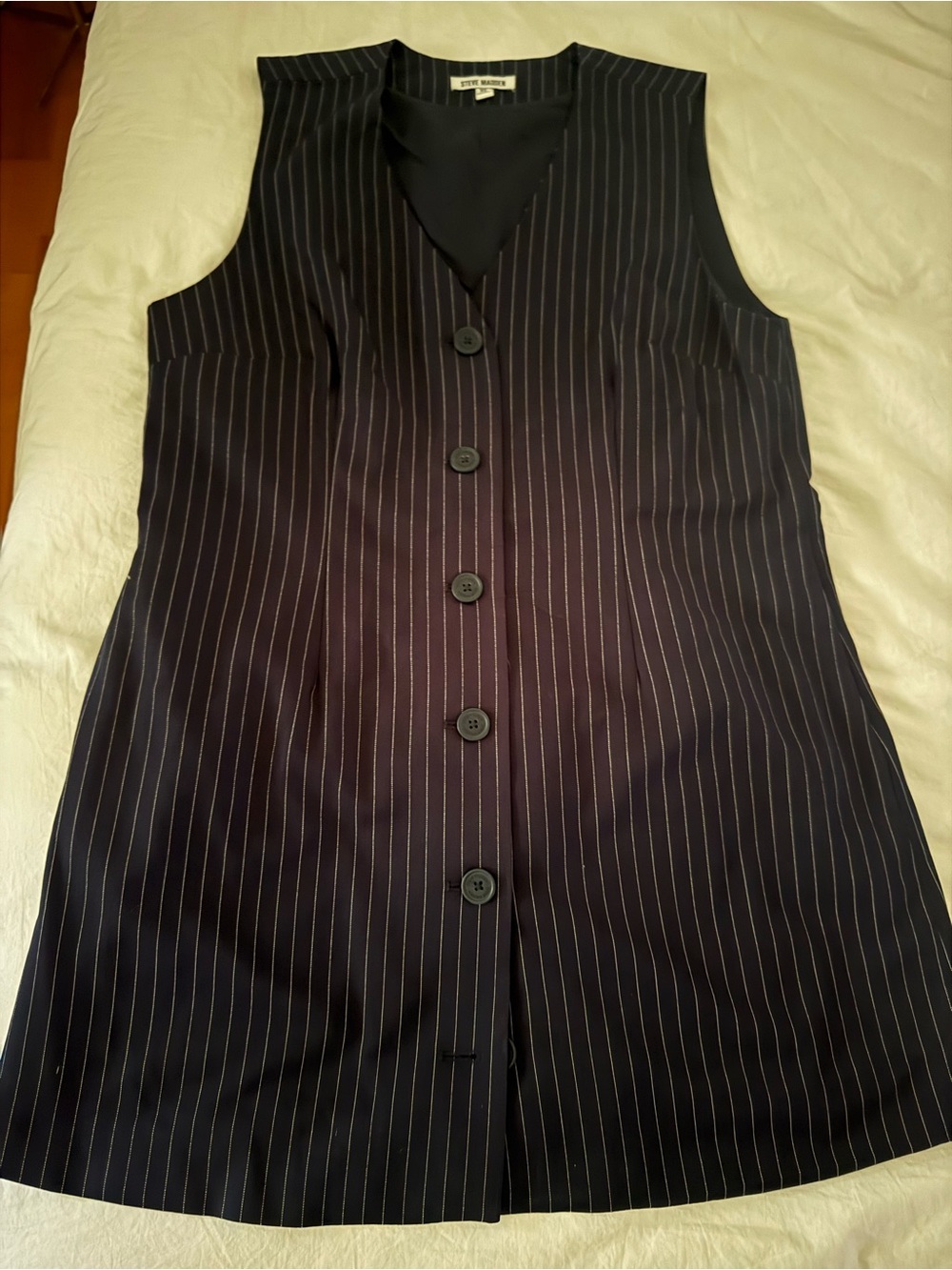 Steve Madden Navy Pinstripe dress